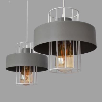 Luster na sajli VOLTA 2xE27/15W/230V siva
