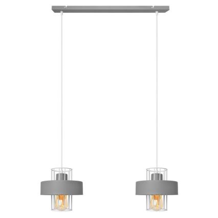 Luster na sajli VOLTA 2xE27/15W/230V siva