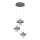 Luster na sajli VOLTA 3xE27/15W/230V pr. 42 cm siva