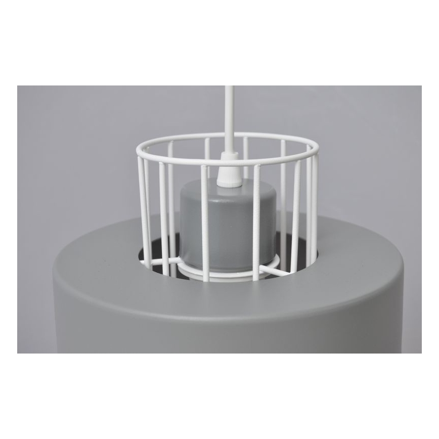 Luster na sajli VOLTA 3xE27/15W/230V pr. 42 cm siva