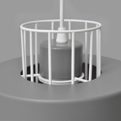 Luster na sajli VOLTA 3xE27/15W/230V pr. 42 cm siva