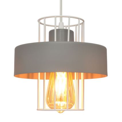 Luster na sajli VOLTA 3xE27/15W/230V pr. 42 cm siva