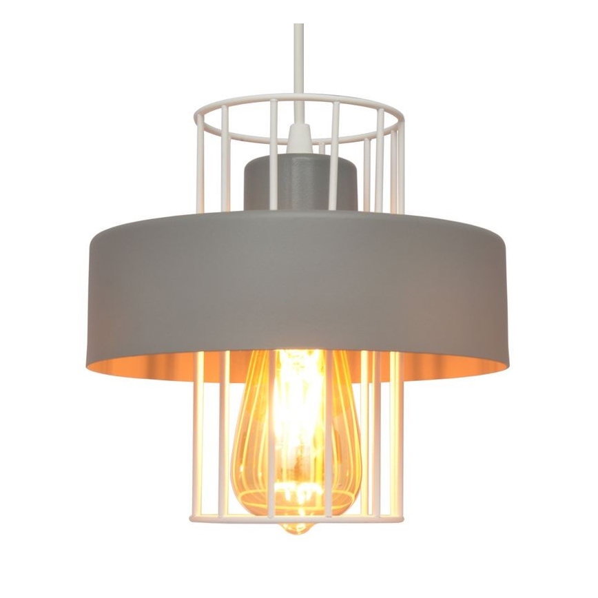 Luster na sajli VOLTA 3xE27/15W/230V pr. 42 cm siva