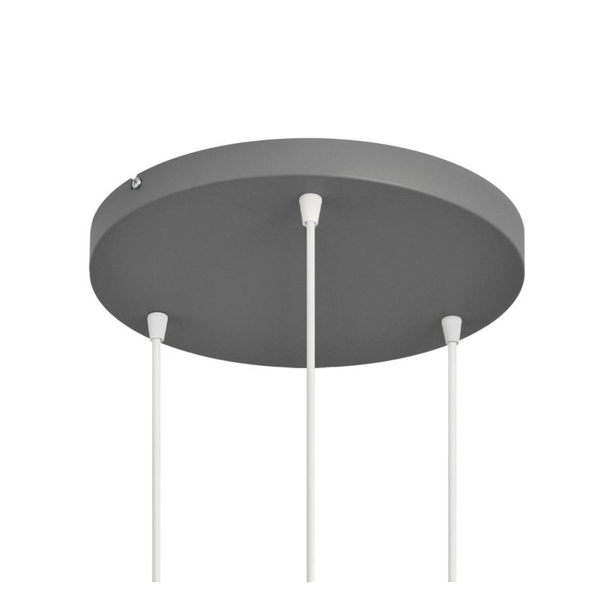 Luster na sajli VOLTA 3xE27/15W/230V pr. 42 cm siva