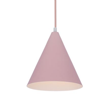 Luster na sajli VOSS 1xE27/40W/230V ružičasta/bijela