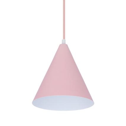 Luster na sajli VOSS 1xE27/40W/230V ružičasta/bijela