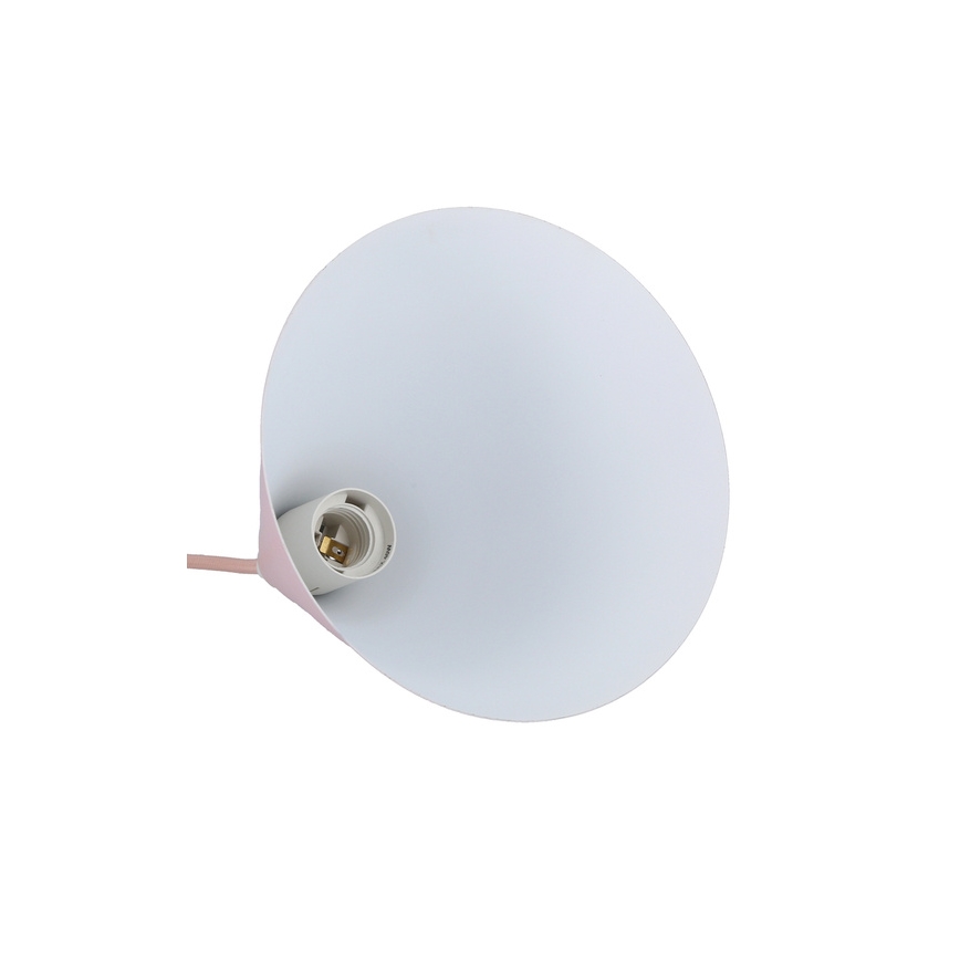 Luster na sajli VOSS 1xE27/40W/230V ružičasta/bijela