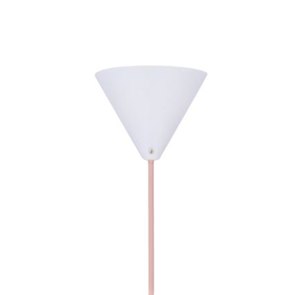 Luster na sajli VOSS 1xE27/40W/230V ružičasta/bijela