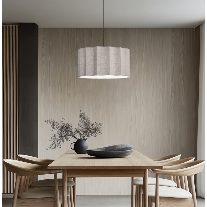 Luster na sajli WAVY 1xE27/14W/230V siva