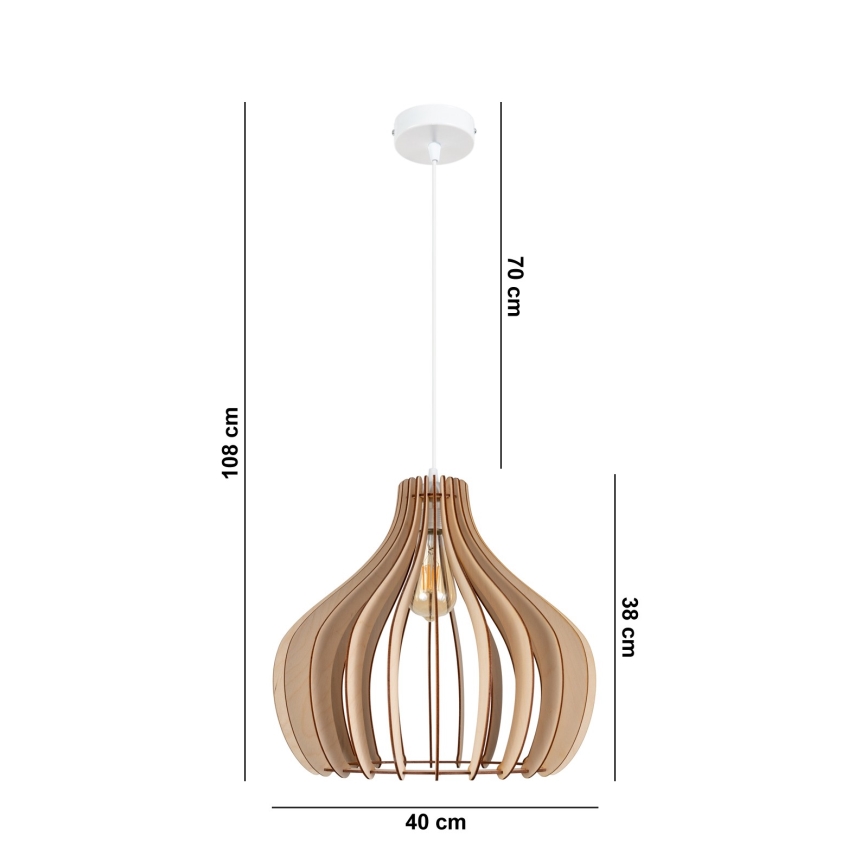 Luster na sajli WILL 1xE27/60W/230V bijela