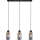 Luster na sajli WOODNEST 3xE27/15W/230V borovina/dimno crna