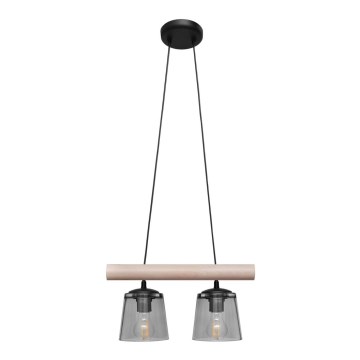 Luster na sajli WOODSTOCK 2xE27/15W/230V