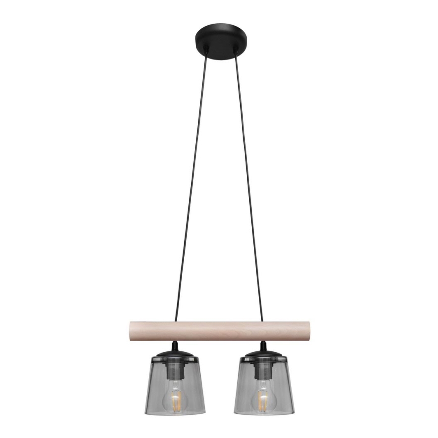 Luster na sajli WOODSTOCK 2xE27/15W/230V