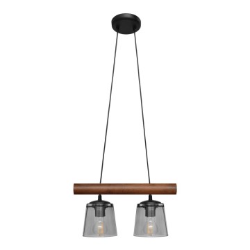 Luster na sajli WOODSTOCK 2xE27/15W/230V