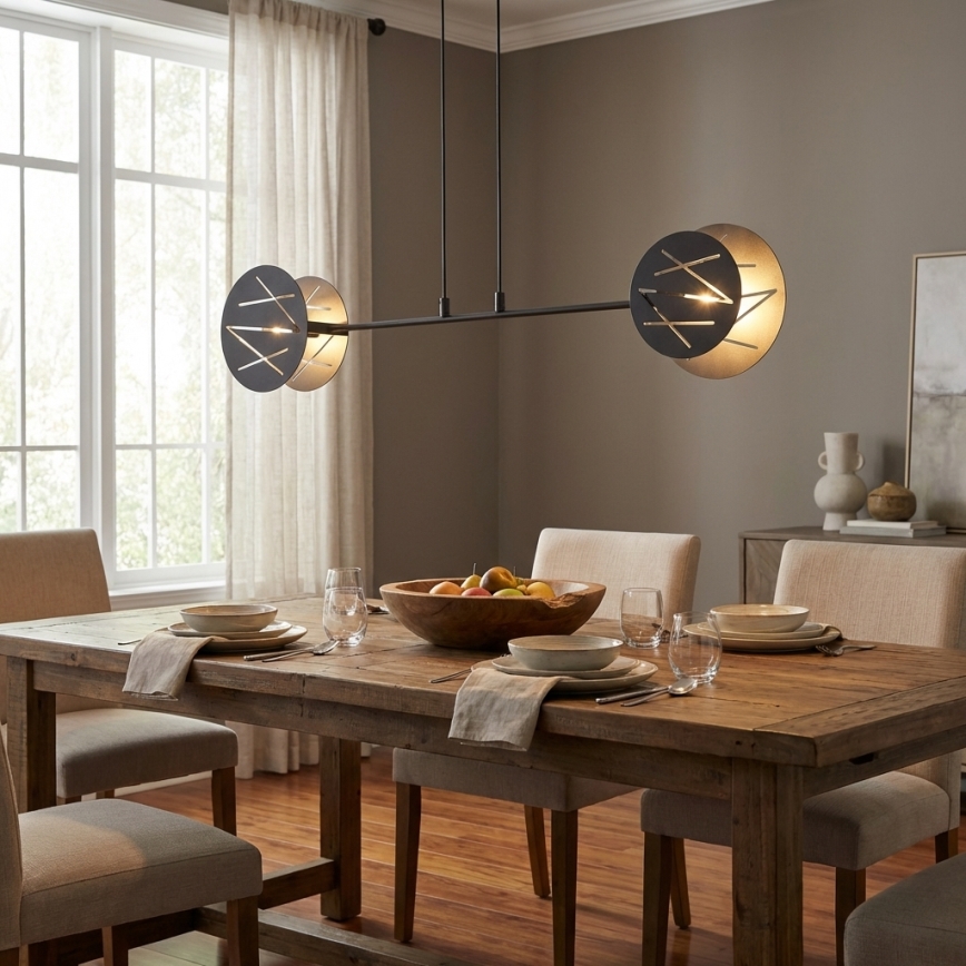 Luster na sajli XOTIC 2xE27/15W/230V crna