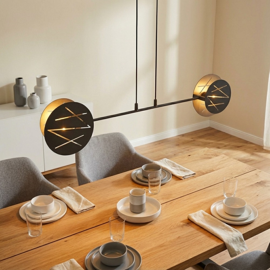 Luster na sajli XOTIC 2xE27/15W/230V crna