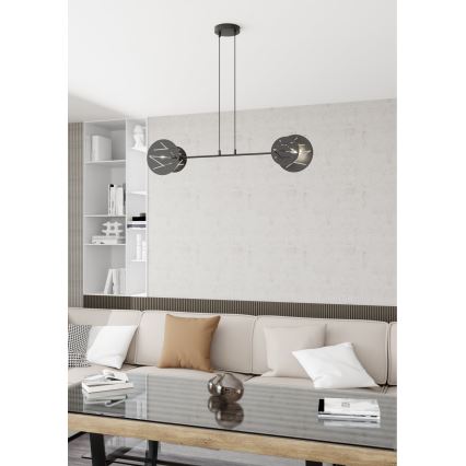 Luster na sajli XOTIC 2xE27/15W/230V crna