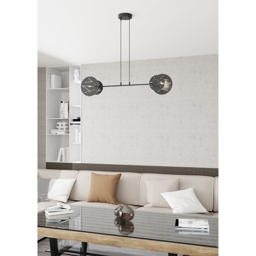 Luster na sajli XOTIC 2xE27/15W/230V crna