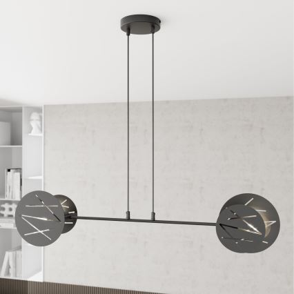 Luster na sajli XOTIC 2xE27/15W/230V crna