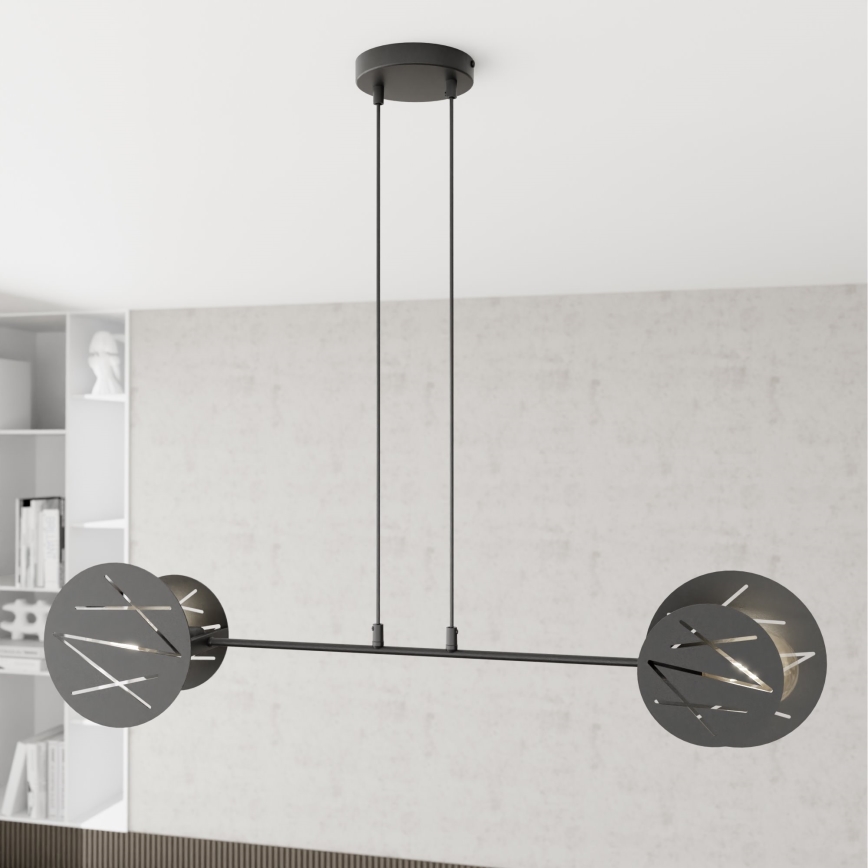 Luster na sajli XOTIC 2xE27/15W/230V crna
