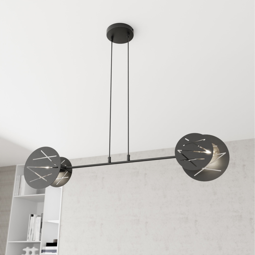 Luster na sajli XOTIC 2xE27/15W/230V crna