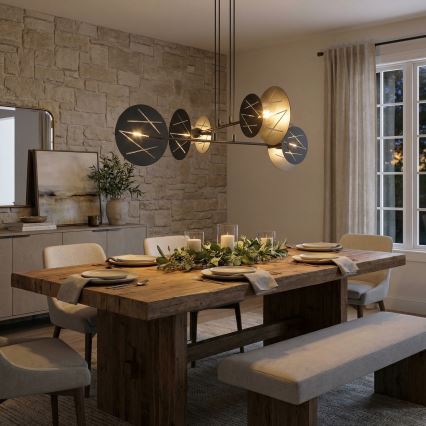 Luster na sajli XOTIC 4xE27/15W/230V crna