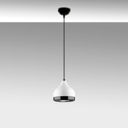 Luster na sajli YILDO 1xE27/40W/230V bijela/crna