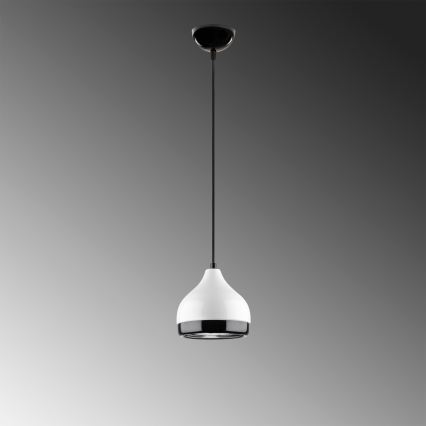 Luster na sajli YILDO 1xE27/40W/230V bijela/crna