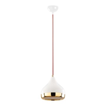 Luster na sajli YILDO 1xE27/40W/230V bijela/zlatna/crvena
