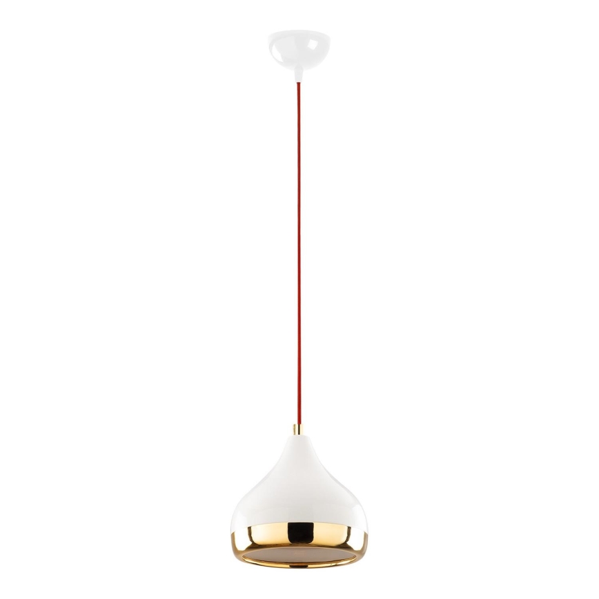 Luster na sajli YILDO 1xE27/40W/230V bijela/zlatna/crvena