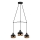 Luster na sajli YILDO 3xE27/40W/230V crni/bakreni
