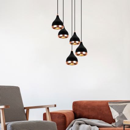 Luster na sajli YILDO 5xE27/40W/230V