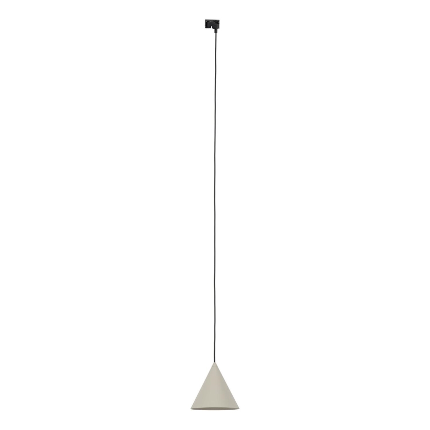 Luster na sajli za 1-fazni tračni sustav CONO 1xE27/15W/230V crna/bež