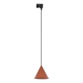 Luster na sajli za 1-fazni tračni sustav CONO 1xE27/15W/230V crna/cigla