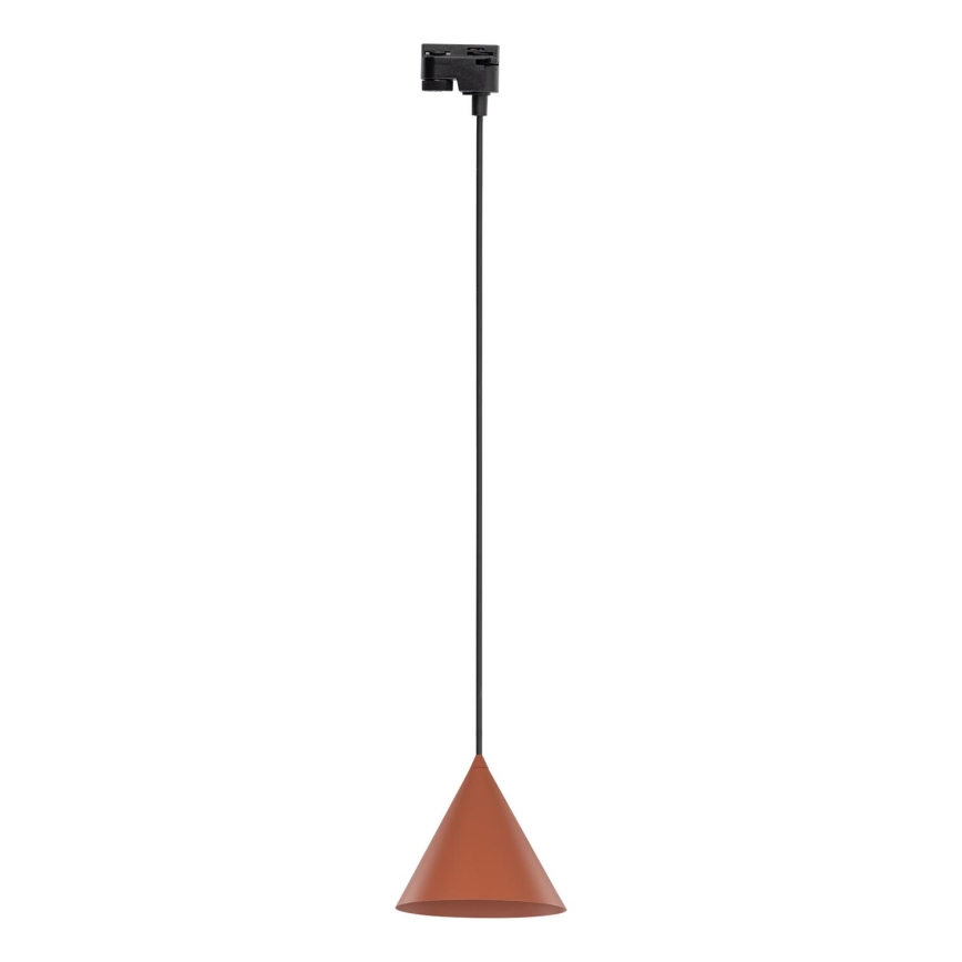 Luster na sajli za 1-fazni tračni sustav CONO 1xE27/15W/230V crna/cigla
