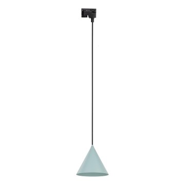 Luster na sajli za 1-fazni tračni sustav CONO 1xE27/15W/230V crna/menta