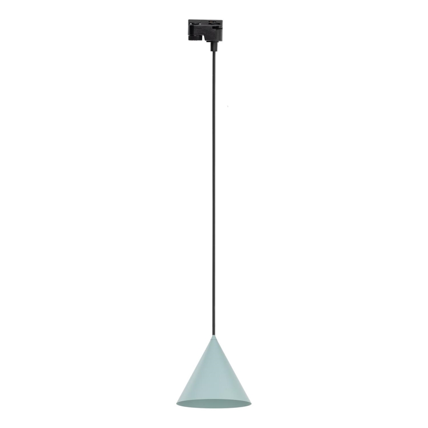 Luster na sajli za 1-fazni tračni sustav CONO 1xE27/15W/230V crna/menta