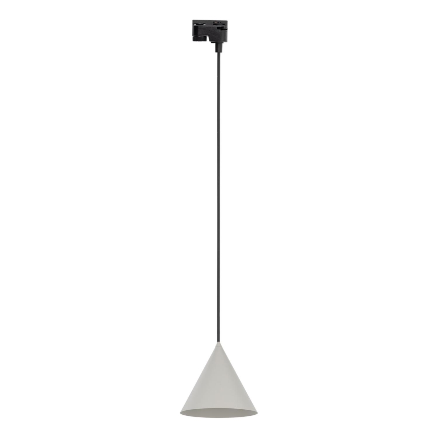 Luster na sajli za 1-fazni tračni sustav CONO 1xE27/15W/230V crna/siva