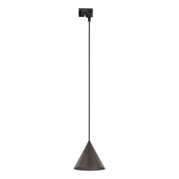 Luster na sajli za 1-fazni tračni sustav CONO 1xE27/15W/230V crna/smeđa