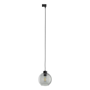 Luster na sajli za 1-fazni tračni sustav CUBUS 1xE27/15W/230V crna/dimna crna