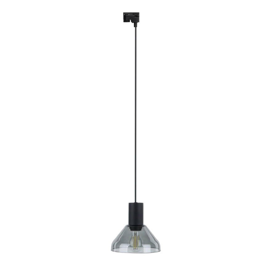 Luster na sajli za 1-fazni tračni sustav NEO 1xE27/15W/230V crna/dimna crna