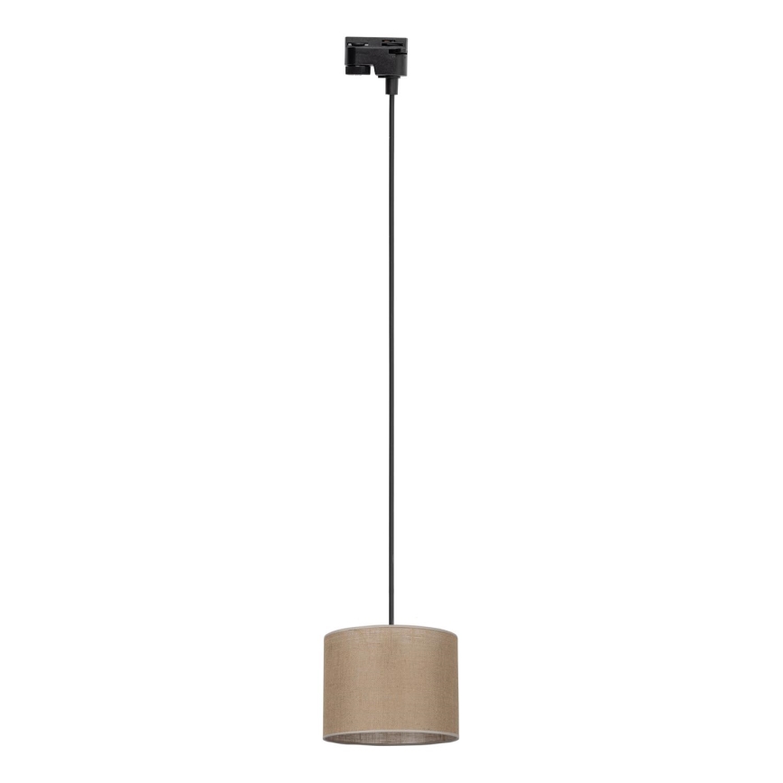 Luster na sajli za 1-fazni tračni sustav TRACER 1xE27/15W/230V pr. 20 cm crna/smeđa