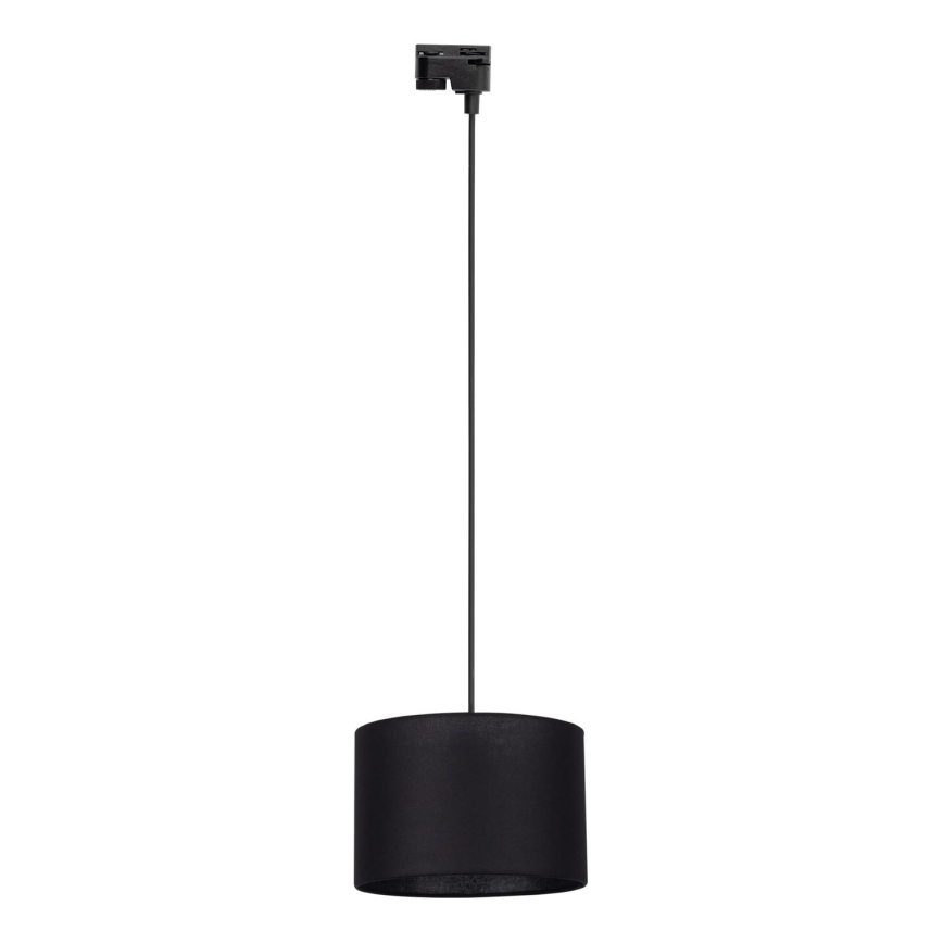 Luster na sajli za 1-fazni tračni sustav TRACER 1xE27/15W/230V pr. 30 cm crna