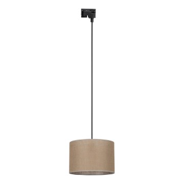 Luster na sajli za 1-fazni tračni sustav TRACER 1xE27/15W/230V pr. 30 cm crna/smeđa