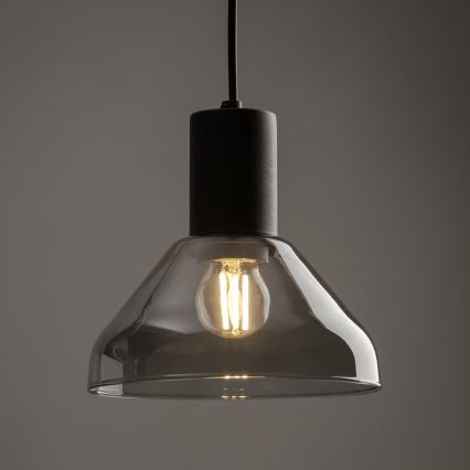 Luster na sajli za 3-fazni tračni sustav NEO 1xE27/15W/230V crna/dimna crna