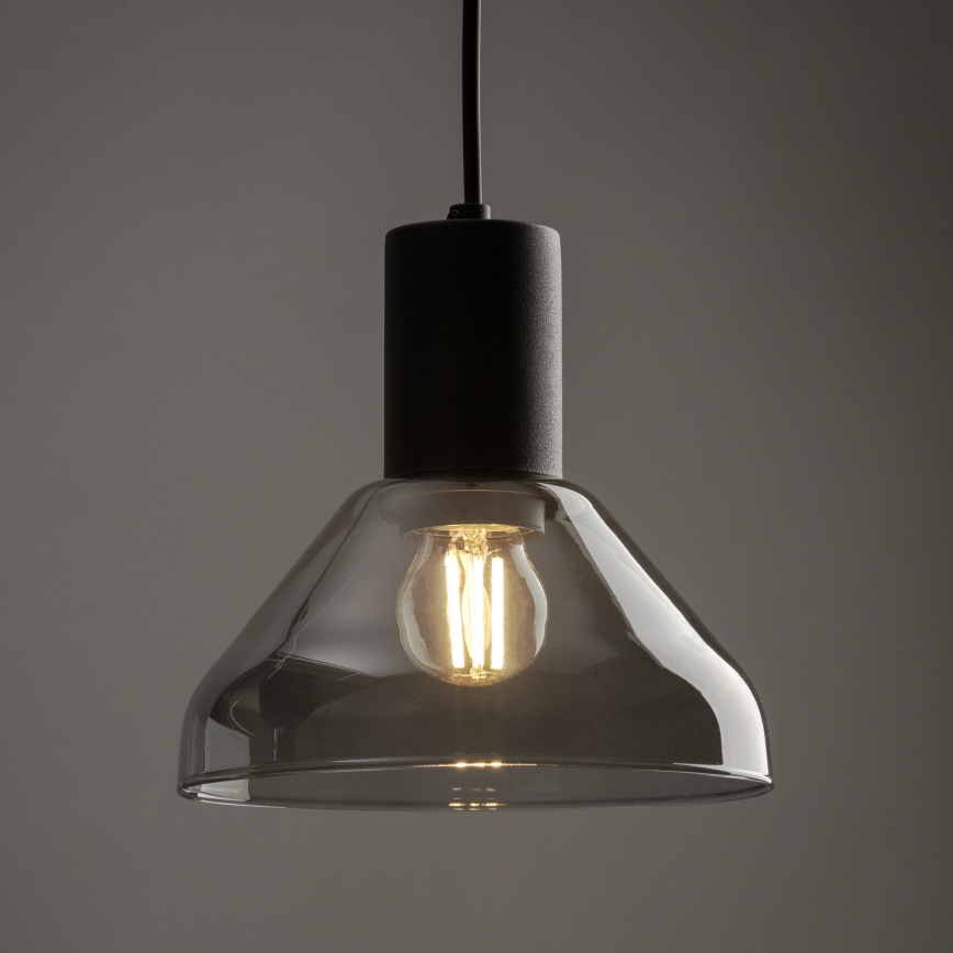 Luster na sajli za 3-fazni tračni sustav NEO 1xE27/15W/230V crna/dimna crna