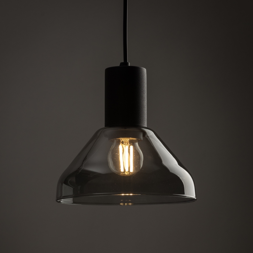 Luster na sajli za 3-fazni tračni sustav NEO 1xE27/15W/230V crna/dimna crna