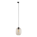 Luster na sajli za 3-fazni tračni sustav ELIO 1xE27/15W/230V crna/dimna bež