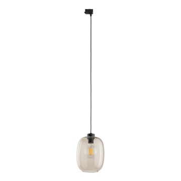 Luster na sajli za 3-fazni tračni sustav ELIO 1xE27/15W/230V crna/dimna bež