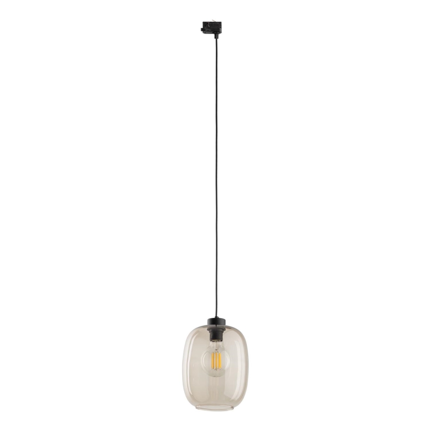 Luster na sajli za 3-fazni tračni sustav ELIO 1xE27/15W/230V crna/dimna bež